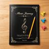1 Stück A4 Notenmappe Notenschlüssel-Design Blendschutz Dokumentenordner Klarsichtfächer Klavier Gitarre Notenorganisator Schüler