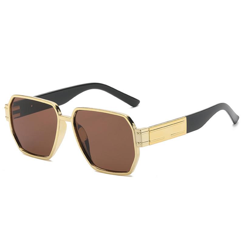Non-polarized Fashion Irregular Retro Polygonal Men Sunglasses European and American Trendy Women's Sunglasses