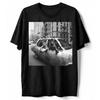 Street Cats Black White Photography Urban Art Vintage T-Shirt, Novelty Retro Tee