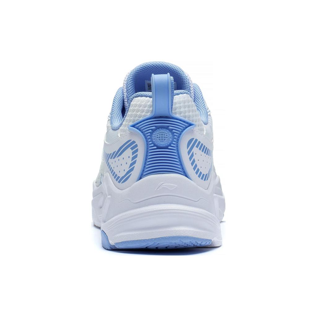 New LiNing Anti Slip Wear Resistant Low Top Running Shoes Women's White Blue ARXT010-3