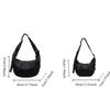 Pouch Black Crossbody Bag Oxford Cloth Solid Color Waterproof Shoulder Bag Large Capacity Smooth Sports Fitness Bag Jogging