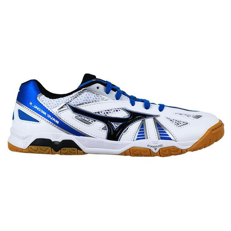Mizuno Scarpe da Tennistavolo Wave Medal 5 Bianco Blu Unisex 81GA151514
