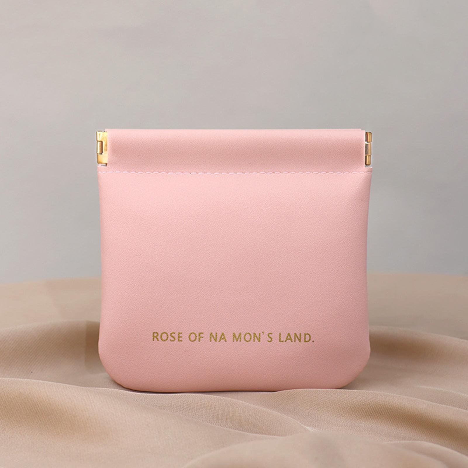 

Fashion Automatic Closing Coin Purses Mini Cosmetic Bag Luxury Portable Makeup Pouch Soft Pu Leather Travel Storage Bag