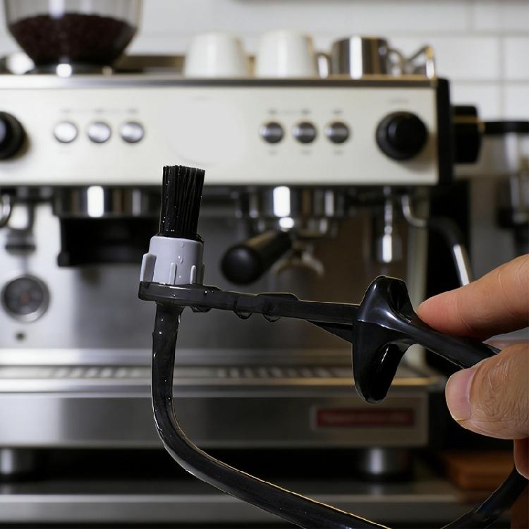 High Quality Silicone Cleaning Brush For Coffee Machines And Grinders With Comfortable ABS Handle Design