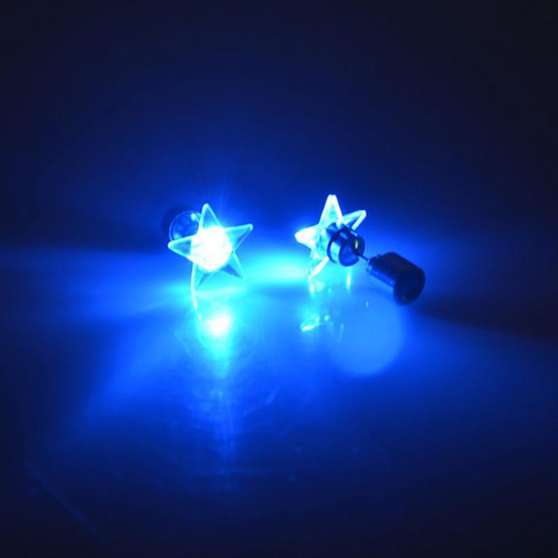 

1/5 Pairs LED Light Up Earrings LED Studs Earrings Party Earring Blue Glow Stud Earrings Halloween Christmas Gifts for Women Men 1 pair