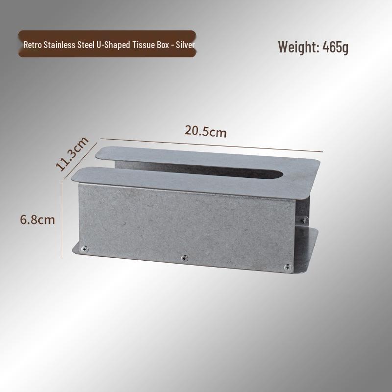 Retro 304 Stainless Steel Tissue Box for Restaurants, Hotels, and Bathrooms