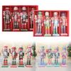 Beautifully Crafted 12CM Wooden Nutcracker Ornaments for Festive Use