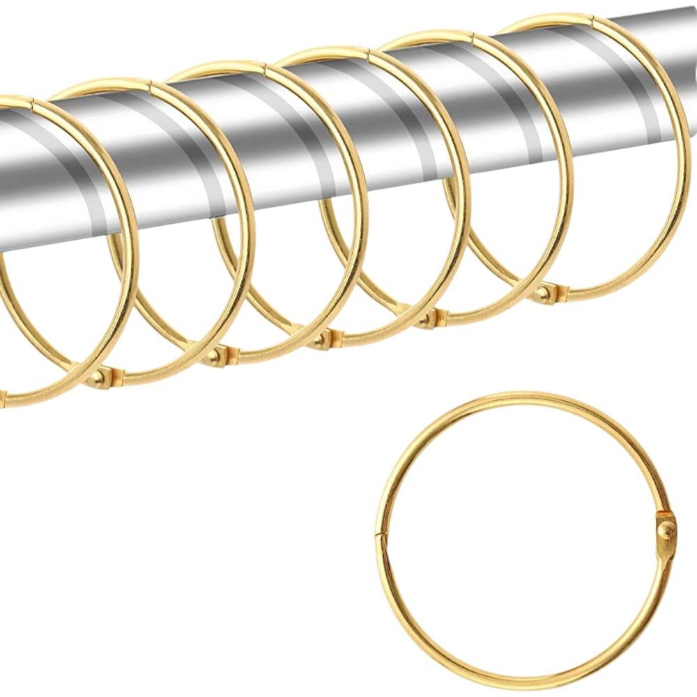 12PCS Circular Shower Curtain Hooks Rust Proof Curtain Rings Curtain Hang Holder Curtain Rod