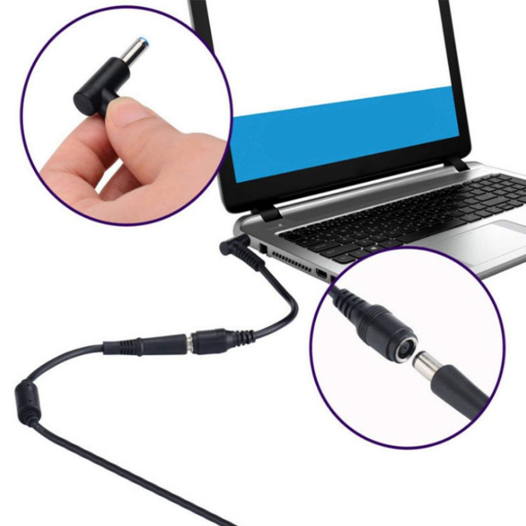 7.4x5.0mm Female to 4.5x3.0mm Male Tip Connector Converters Adapter Power Supply Replacement Laptop Charger Power Cord