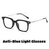 Men's Fashionable Retro Blue Light Blocking Eyeglasses Unique Square Frame Unisex Stylish High-Definition Computer Glasses