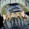 925 Sterling Silver Rapper Iced Out Hollow Design Grills Teeth Grillz Top Bottom Teeth Men Plain Hiphop Vampire Grillz for Teeth