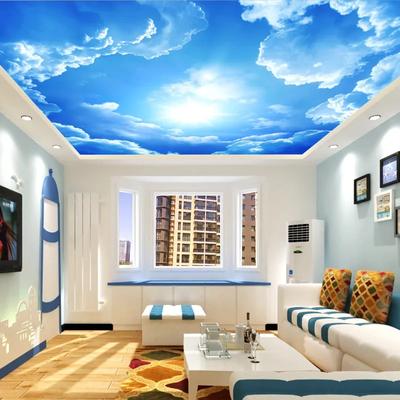 Decke 3d Foto Wandbild Blauer Himmel Und Weiße Wolken Wandbild Wohnzimmer Schlafzimmer Tapete Wohnkultur