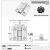 Stainless Steel Adjustable Torque Damping Hinge with Positioning Stop