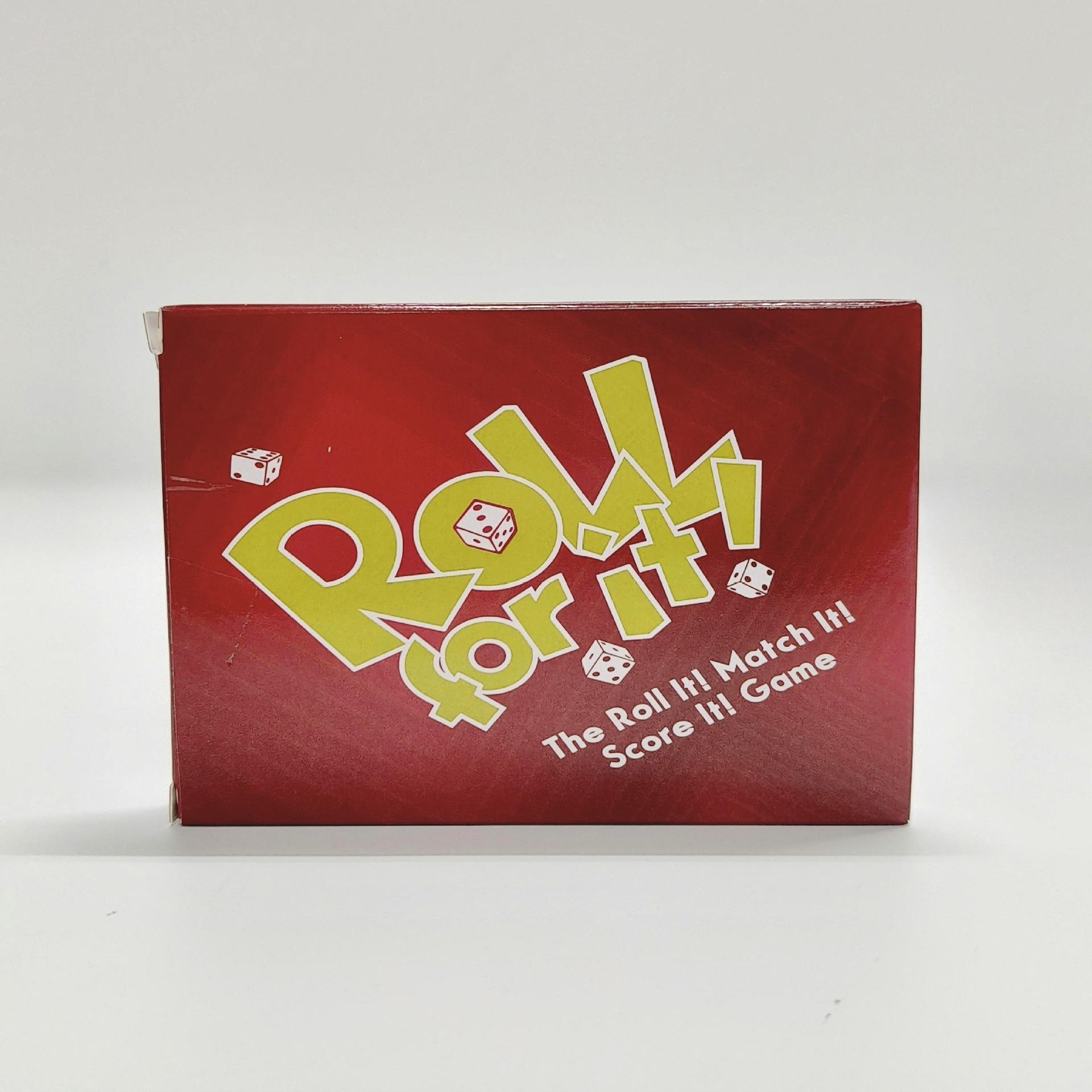 Roll for It Strategie Schnelles Würfeln Karten-Unterhaltungsspiel für 2-4 Spieler rot