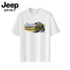 JEEP SPIRIT Herren Sommer Kurzarm T-Shirt mit Logo-Print