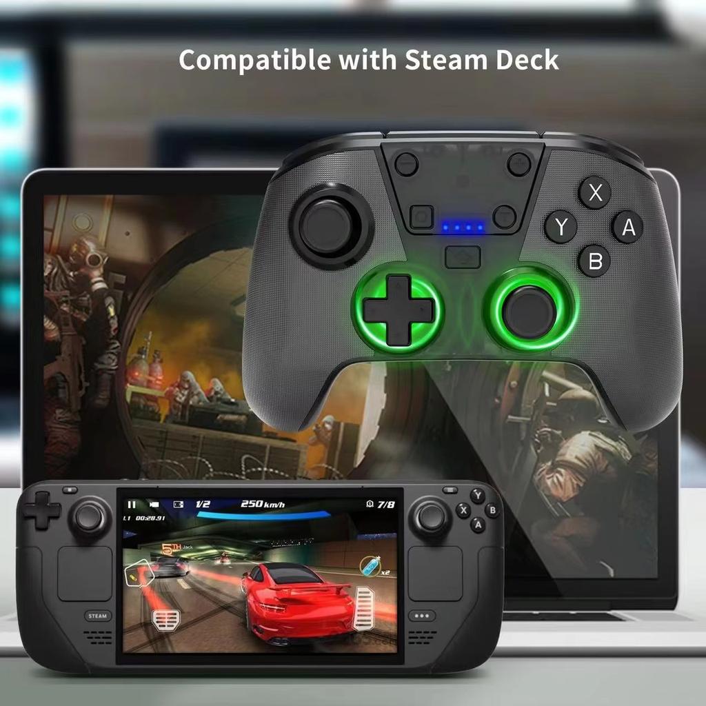 Universeller Gamepad-Controller für Nintendo Switch OLED-PC Steam Deck-Spielekonsole Gaming Remote LED Wireless Controller