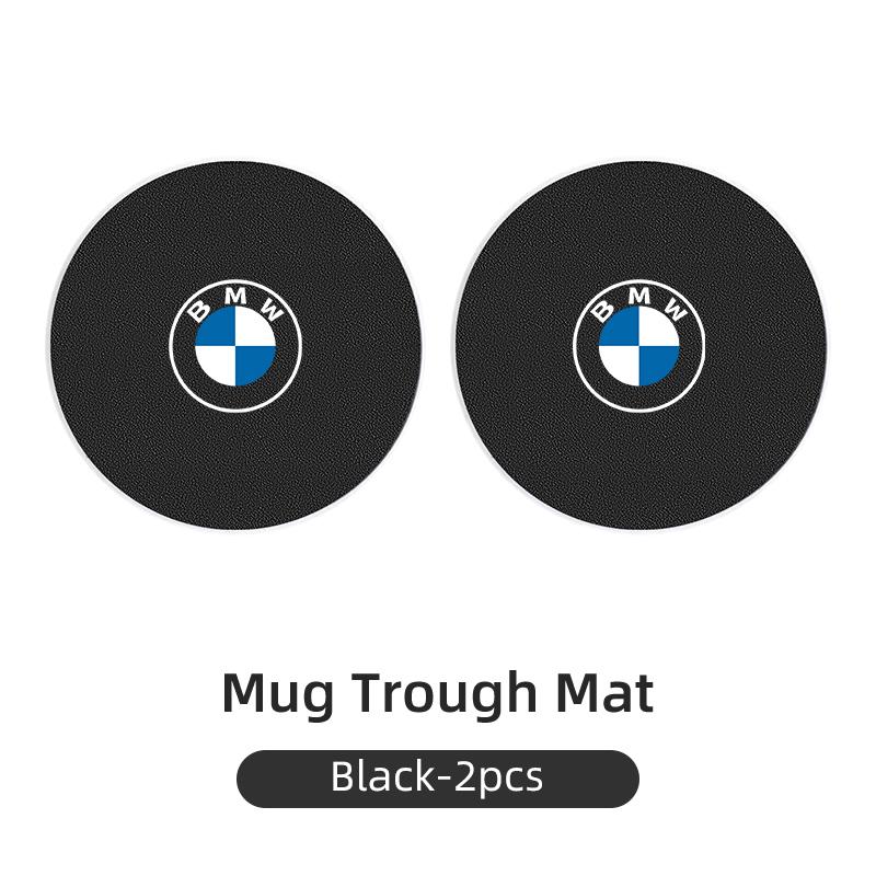 

2025 Hot Car Carbon Leathe Coasters Pads Centre Console Cup Non-Slip Mats For BMW E46 E90 E60 F10 E39 F30 E36 F20 E87 E90 E70 E