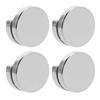 4pcs Mirror Brackets Zinc Alloy Wall Mounting Hardware Sturdy Glass Clamps Bathroom Clips Easy Installation Secure Design