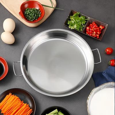 2 Pcs Thickened Stainless Steel Plate Bread Cake Plate Steamer Plate Durable Cake Making Tools Kitchen Essential
