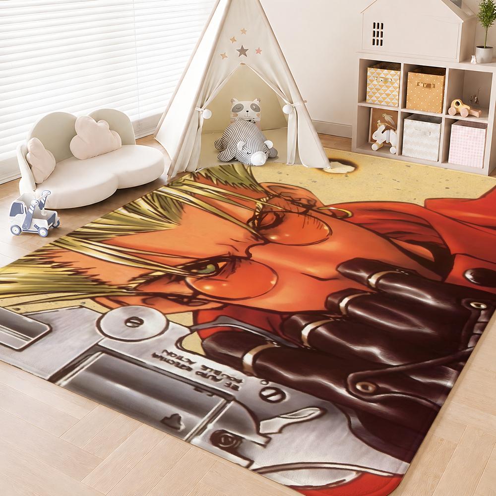 Anime TRIGUN STAMPEDE Floor Mat Floor Mat Soft Flannel Non-Slip Door Rug for Living Room
