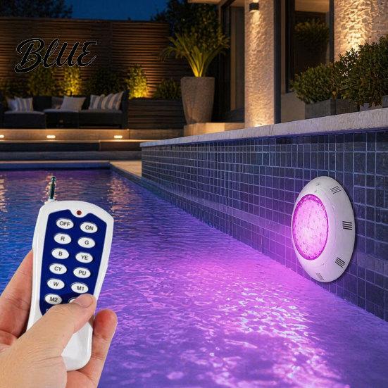 Underwater Swimming Pool Light 12V 45W RGB Submersible Lamp with Durable Waterproof Remote