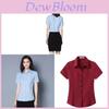 Womens Spring Korean Style Shirt With Satin Trim For Office Wear