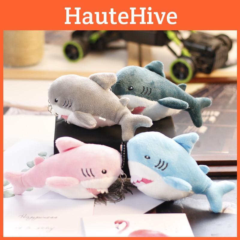 Adorable Mini Shark Plush Keychain Soft Whale Toy Cute Fish Stuffed Animal Accessory