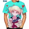 Japansk Anime Jente Himiko Toga Herre/dame Mote Slim 3D-trykk T-skjorte Casual Rundhals Topp Herre Oversize Klær