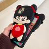 For iPhone 15 Silicone Case Cute Nezha Baby Design Shockproof Phone Back Cover