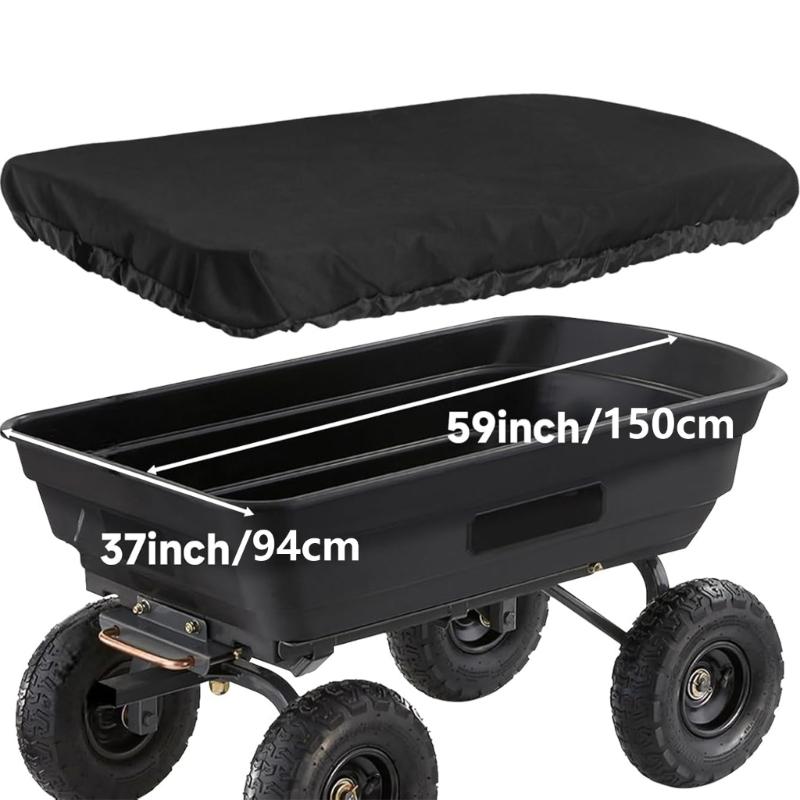 Durable 600D Oxford Waterproof Garden Cart Cover Shelter With Adjustable Drawstrings For Outdoor Beach And Home Use
