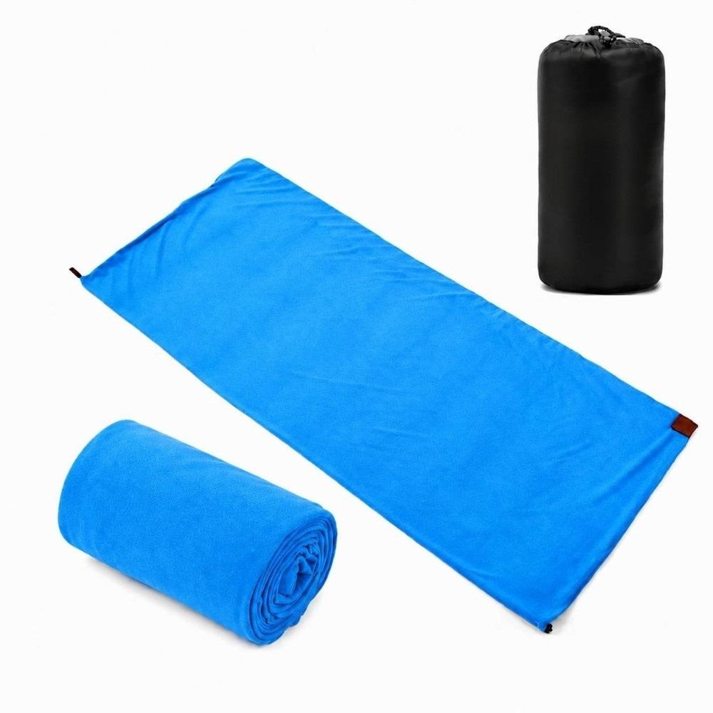Two-Way Zipper Fleece Sleeping Bag Soft Outdoor Bivvy Sack Cozy Emergency Emergency Blanket  Travel