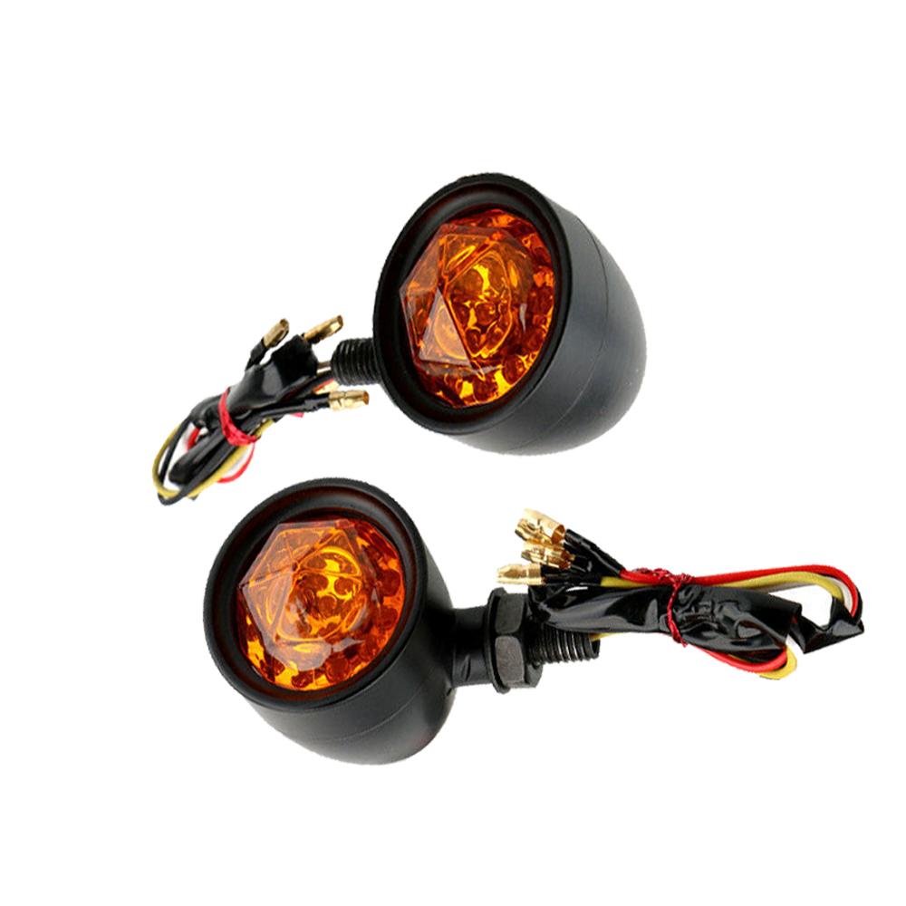 2pcs Motorcycle Led Turn Signal Lights DRL Light Flasher Indicator Blinker LED Brake Running Lamp 10mm