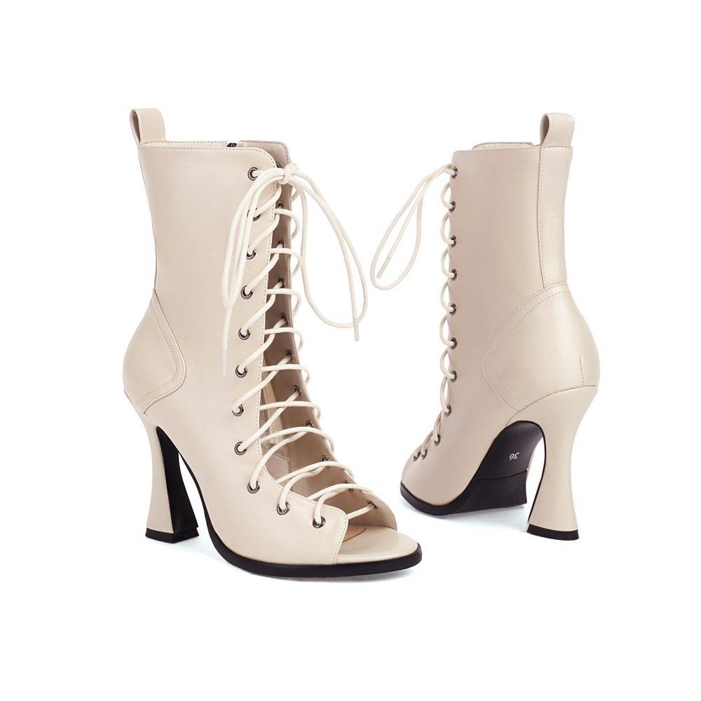 

Женские крутые ботильоны на высоком каблуке, сексуальные европейский и американский стиль, весенне-летние новые римские сандалии большого размера на тонком каблуке 46