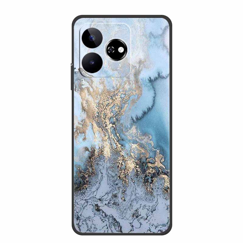 For ZTE Blade V60 Case 6.72" Marble TPU Soft Silicone Back Cover Phone Cases for ZTE Axon 60 4G Protector Cute Mica Painted etui