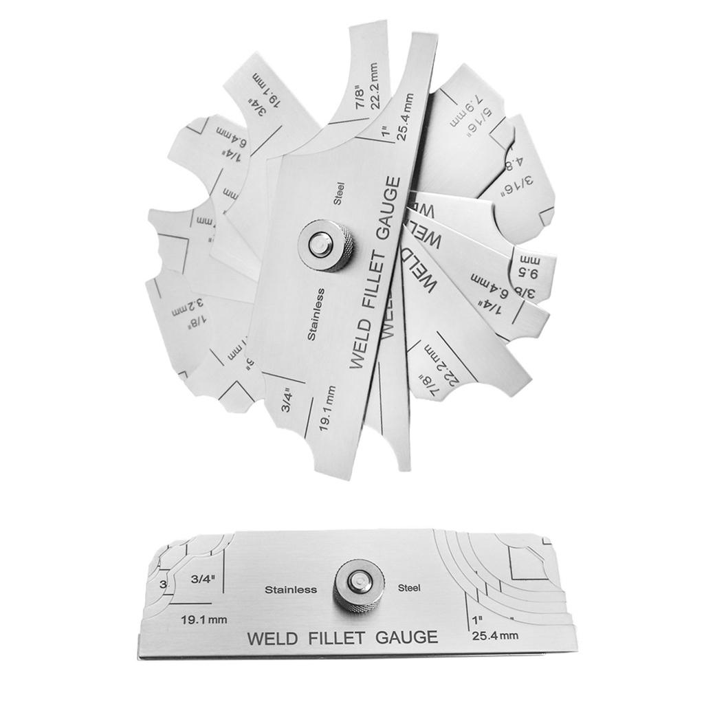 Comprehensive Fillet Weld Set Gage Suitable for Accurate Welding Inspection Manufacturing Measurement In Metric and Inch