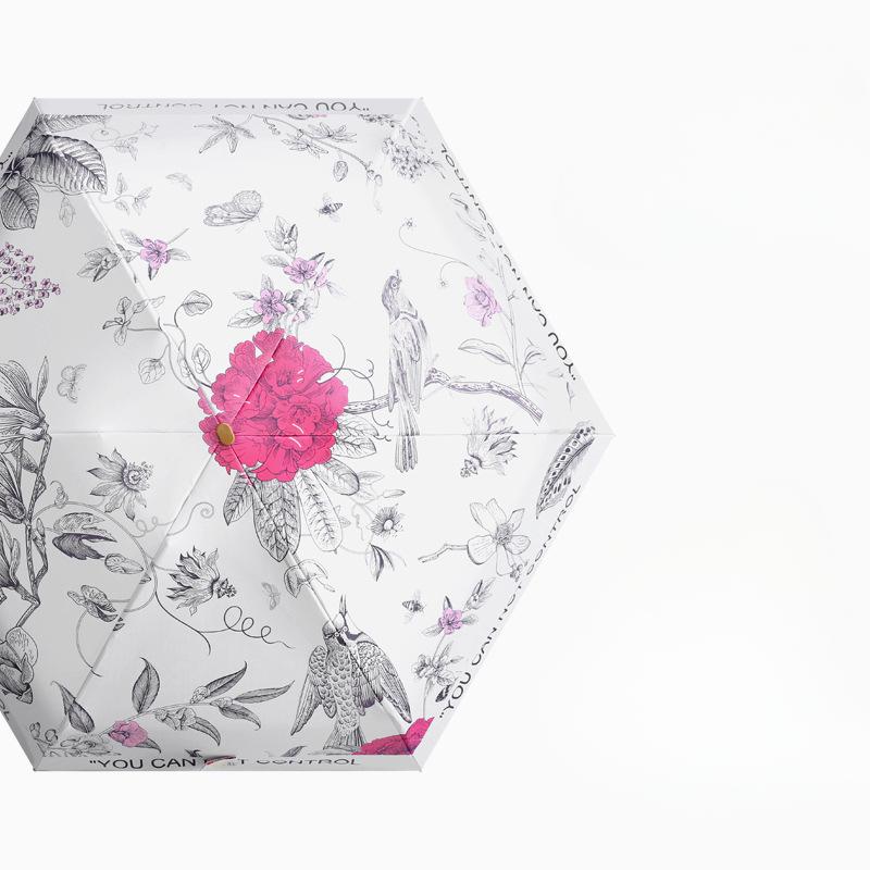 Flat Six Fold Pocket Umbrella Sun Umbrella Color Glue Sun Protection Sun Protection Umbrella Umbrella Women's Folding Umbrella