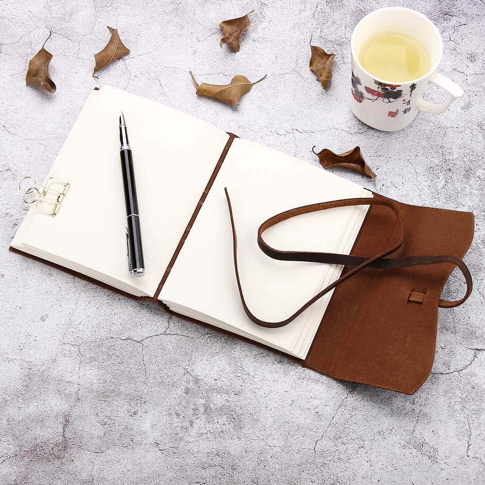 CEETOL Genuine Leather Travel Handmade with Premium Leather Cover L Notebook, Planner, Planner, Organizer, (Brown, (17.8132.5cm))