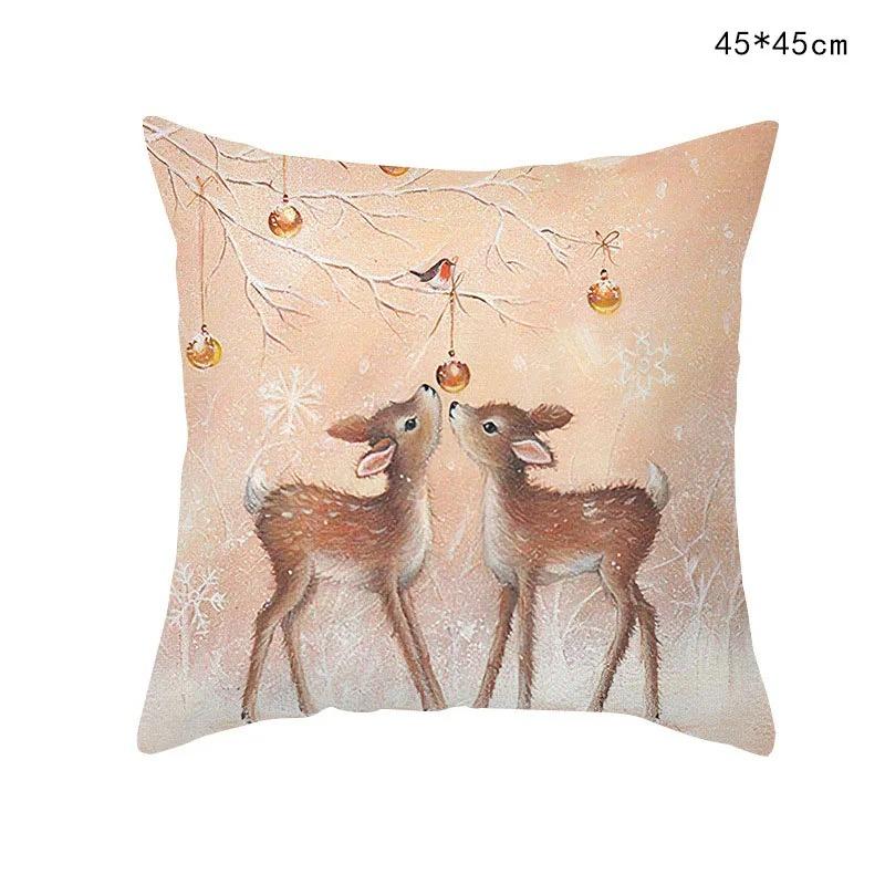 Christmas Themed Pillowcases Car Accessories Office Santa Claus Living Room Sofa Home Pillowcases