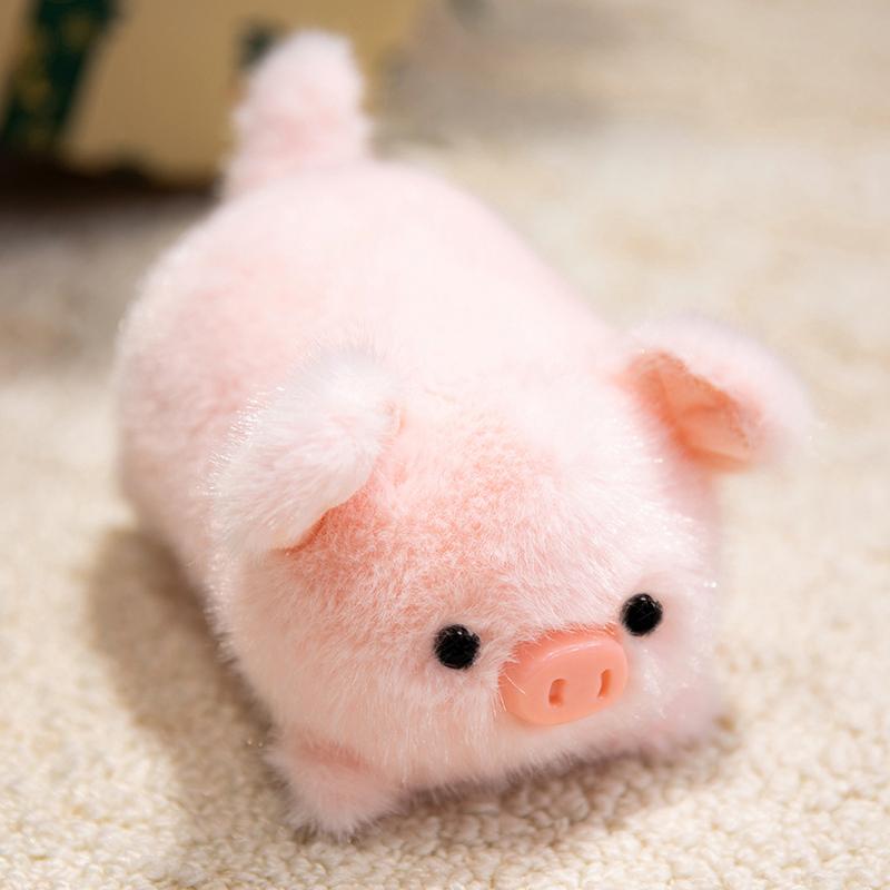 Cute Desktop Animal Plush Toys Cartoon Panda Elephant Penguin Piggy Capybara Doll Soft Cozy Lying Prone Pets Office Companion