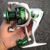 NEWEST Portable Spinning Reel 12BB Ball Bearings Spinning Fishing Reel 5.5:1 Right/Left Metal Spool Fishing Tackle Waterproof and Corrosion Resistant
