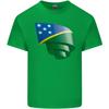 Curled Solomon Islands Flag Day Football Unisexs Light Cotton TShirt