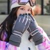 Women's Leather Heated Thermal Waterproof Biker Ski Heating Glove Motorcycle Winter Men's Gloves and Mittens Skiing Accessories