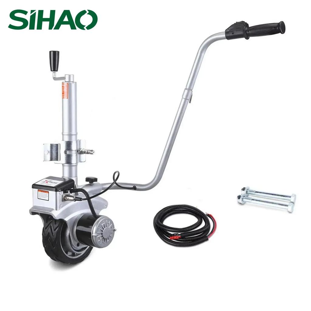 SIHAO 12V Motorised Jockey Wheel, Max 2270KG Load Capacity Electric Trailer Mover, Heavy Duty Wheel Dolly