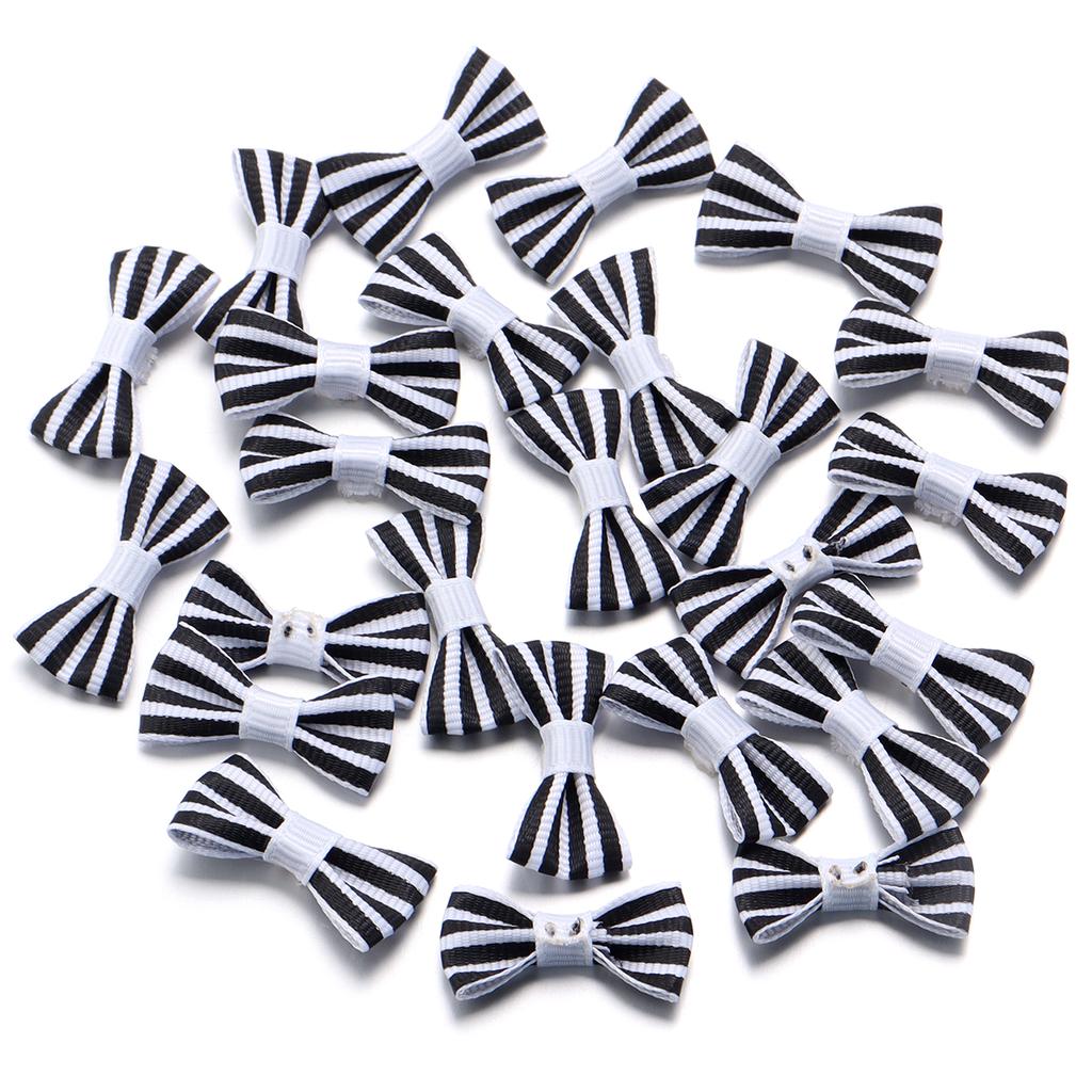 50pcs/Lot Striped Bows Polyester Ribbon Bows Handmade Bows For Jewelry Making DIY Hair Clip Headband Clothing Crafts Decoration