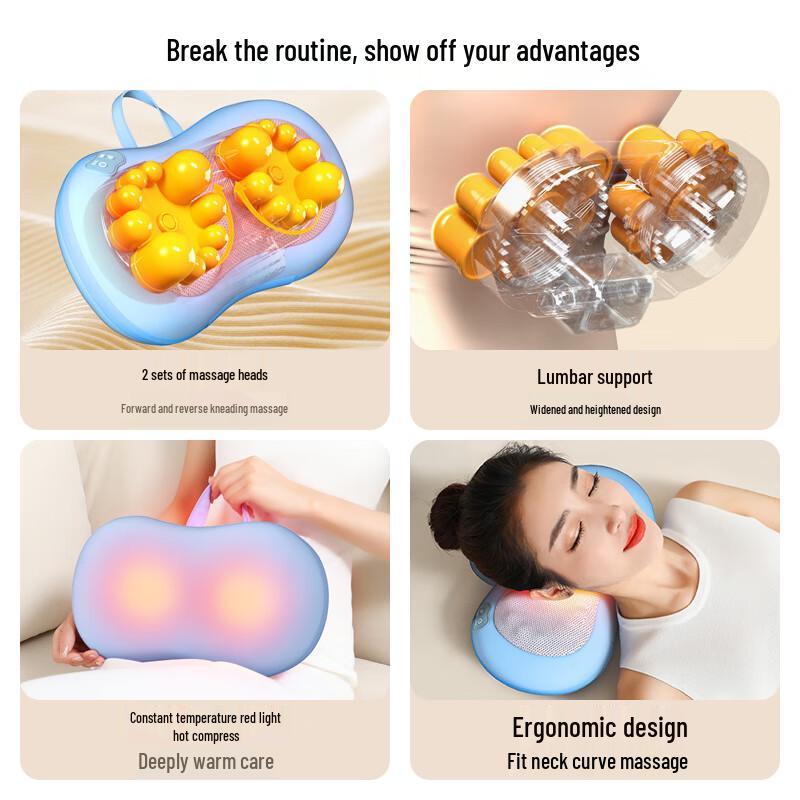 Chigo Neck & Shoulder Cervical Massager Pillow CN plug (adapter included)