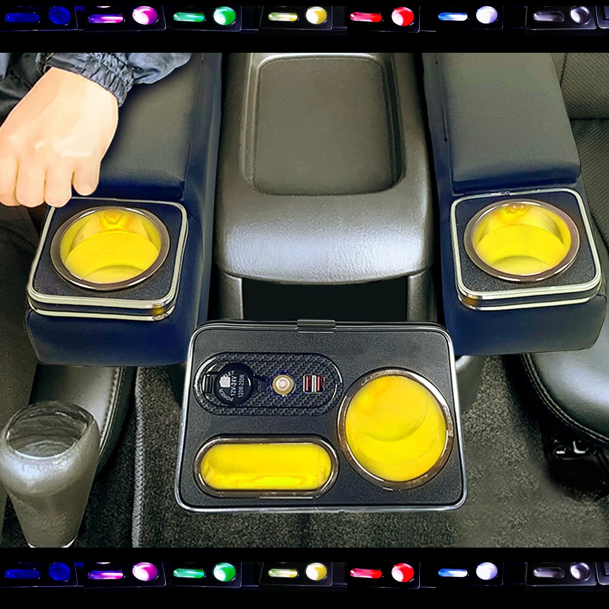 

SGALUPA Breathing Console Set of for Toyota Ace 200 H200 Series GL 2004 Armrest, Seven-Color Conversion, Lamp, Box, Armrest, 3, Hiace/Regius Series,
