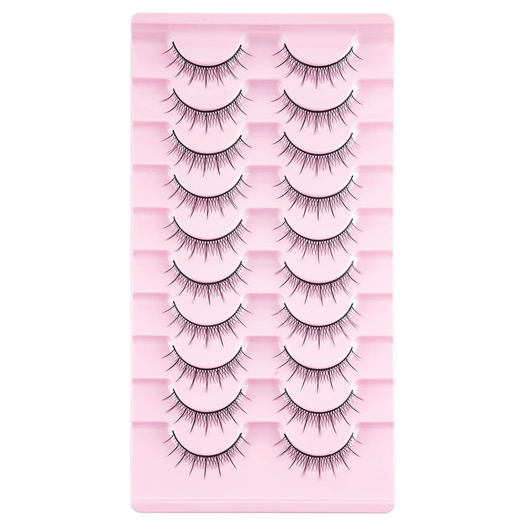 Dichte schwarze falsche Wimpern - Natürlich, voller Streifen für Cosplay/Comic, ideal für Anfänger und Cross-Border-Stile.