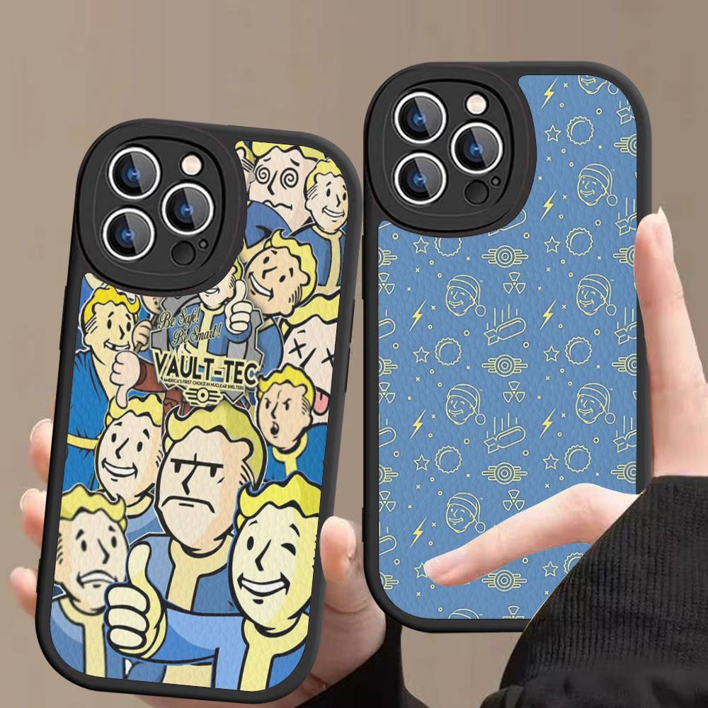 F-Fallout S-Series 4 Cool Game Phone Case For IPhone 16 15 14 13 12 11 Pro Max Plus 16E Soft Leather Cover