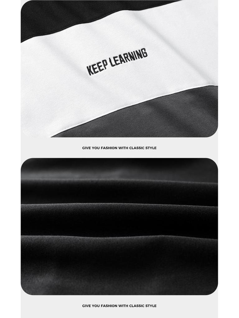 Мужская свободная повседневная толстовка с капюшоном и вышивкой на весну и осень