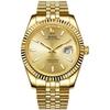 Men's Automatic Mechanical Watch Waterproof Analog Business Style Date Luminous Gold Simple Wristwatch